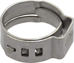 Oetiker - Stepless Ear Clamp - 35/64" Noml Size, 8mm Inner Width, 7mm Wide x 0.6mm Thick, Stainless Steel - Best Tool & Supply