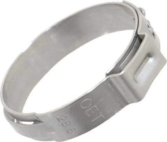 Oetiker - Stepless Ear Clamp - 1-1/8" Noml Size, 10mm Inner Width, 7mm Wide x 0.6mm Thick, Stainless Steel - Best Tool & Supply