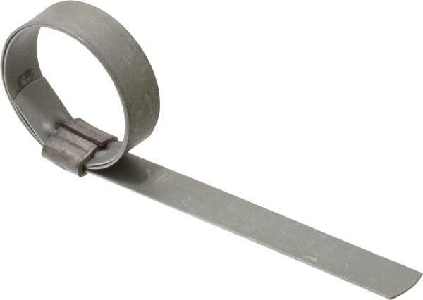 IDEAL TRIDON - 1-1/4" ID Galvanized Steel Preformed J-Type Clamp - 1/2" Wide, 0.03" Thick - Best Tool & Supply