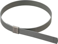 IDEAL TRIDON - 4-1/2" ID, Galvanized Steel Preformed Center Punch Type Clamp - 5/8" Wide x 0.03" Thick - Best Tool & Supply