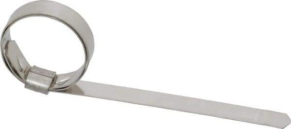 IDEAL TRIDON - 1" ID, Grade 201, Stainless Steel Preformed J-Type Clamp - 3/8" Wide x 0.025" Thick - Best Tool & Supply