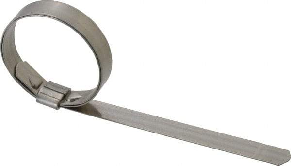 IDEAL TRIDON - 1-3/8" ID, Grade 201, Stainless Steel Preformed J-Type Clamp - 3/8" Wide x 0.025" Thick - Best Tool & Supply