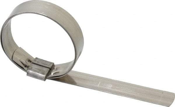 IDEAL TRIDON - 2" ID, Grade 201, Stainless Steel Preformed J-Type Clamp - 5/8" Wide x 0.03" Thick - Best Tool & Supply