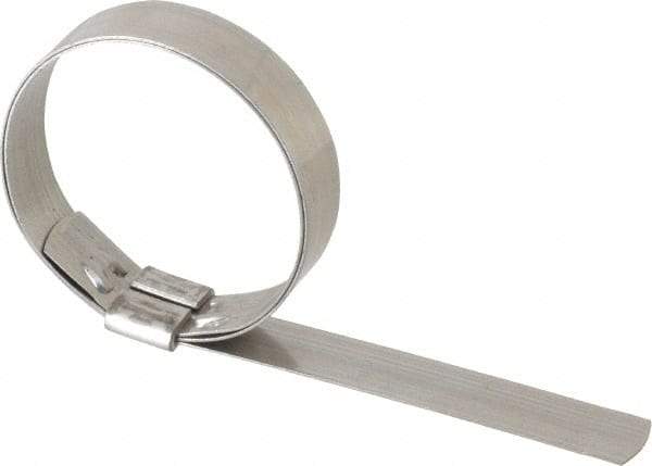 IDEAL TRIDON - 2-1/4" ID, Grade 201, Stainless Steel Preformed J-Type Clamp - 5/8" Wide x 0.03" Thick - Best Tool & Supply