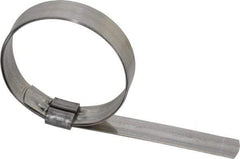 IDEAL TRIDON - 2-1/2" ID, Grade 201, Stainless Steel Preformed J-Type Clamp - 5/8" Wide x 0.03" Thick - Best Tool & Supply