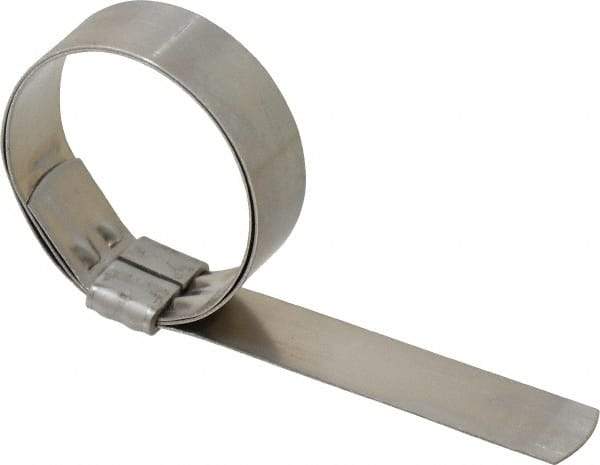 Made in USA - 2" ID, Grade 201, Stainless Steel Preformed J-Type Clamp - 3/4" Wide x 0.03" Thick - Best Tool & Supply