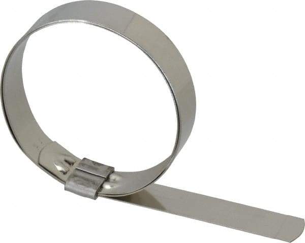 IDEAL TRIDON - 3" ID, Grade 201, Stainless Steel Preformed J-Type Clamp - 3/4" Wide x 0.03" Thick - Best Tool & Supply