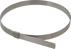 IDEAL TRIDON - 7" ID, Grade 201, Stainless Steel Preformed Center Punch Type Clamp - 5/8" Wide x 0.025" Thick - Best Tool & Supply