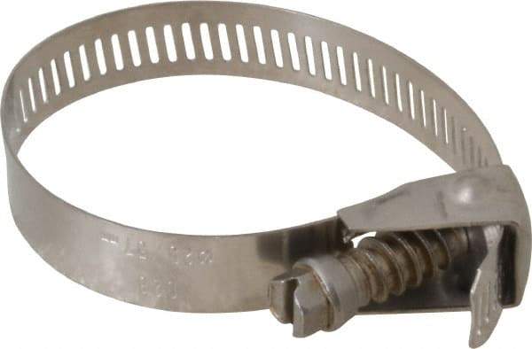 IDEAL TRIDON - SAE Size 28, 1 to 2-1/4" Diam, Stainless Steel Quick Release Worm Drive Clamp - 1/2" Wide, Material Grade 301, Series 550 - Best Tool & Supply