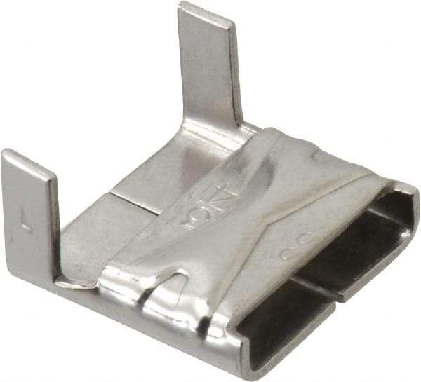 Made in USA - Grade 200 to 300, Stainless Steel Banding Strap Buckle - 3/4" Wide - Best Tool & Supply