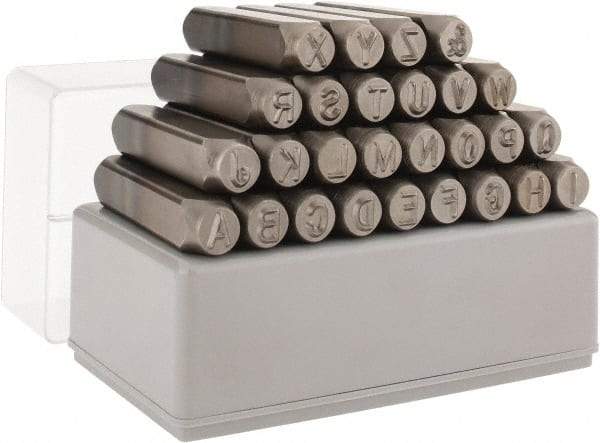 C.H. Hanson - 27 Piece, 5/16" Character Steel Stamp Set - Letters, Heavy Duty - Best Tool & Supply