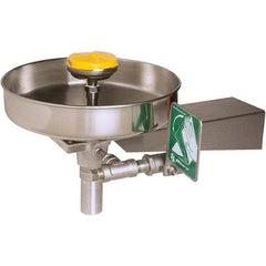 Haws - 15" Wide x 13" High, Wall Mount, Stainless Steel Bowl, Eye & Face Wash Station - 13" Inlet, 3.7 GPM Flow Rate - Best Tool & Supply