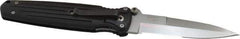 Gerber - 3-3/4" Blade, 8-3/4" OAL, Partially Serrated Double Bevel Folding Knife - 5" Closed Length, Glass-Filled Nylon, 1 Blade, 1 Edge, Pocket Clip - Best Tool & Supply