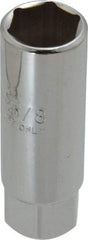 Proto - 5/8", 3/8" Drive, Spark Plug Hand Socket - 6 Points, 2-1/2" OAL, Chrome Finish - Best Tool & Supply