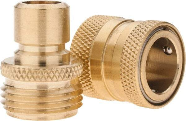 Coilhose Pneumatics - Garden Hose Coupler & Connector Set - Brass - Best Tool & Supply