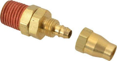 Coilhose Pneumatics - 1/4 NPT, Brass Reusable Hose Male Swivel Fitting - 0.16" Hose ID x 1/4" Hose OD - Best Tool & Supply