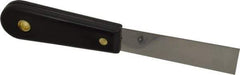 Value Collection - 1" Wide Stainless Steel Putty Knife - Stiff, Nylon Handle, 7.68" OAL - Best Tool & Supply