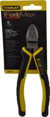 Stanley - 6-3/8" OAL, Diagonal Cutter - 13/16" Jaw Length x 3/4" Jaw Width, Oval Head, Double Injection Molded Handle - Best Tool & Supply