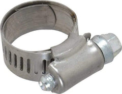 IDEAL TRIDON - SAE Size 8, 5/8 to 1" Diam, Stainless Steel Shielded Worm Drive Clamp - Material Grade 201, Series 613 - Best Tool & Supply