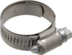 IDEAL TRIDON - SAE Size 16, 3/4 to 1-1/2" Diam, Stainless Steel Shielded Worm Drive Clamp - Material Grade 201, Series 613 - Best Tool & Supply