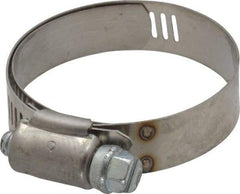 IDEAL TRIDON - SAE Size 24, 1-1/16 to 2" Diam, Stainless Steel Shielded Worm Drive Clamp - Material Grade 201, Series 613 - Best Tool & Supply