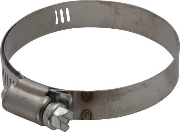 IDEAL TRIDON - SAE Size 36, 1-13/16 to 2-3/4" Diam, Stainless Steel Shielded Worm Drive Clamp - Material Grade 201, Series 613 - Best Tool & Supply