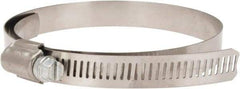 IDEAL TRIDON - SAE Size 64, 3-9/16 to 4-1/2" Diam, Stainless Steel Shielded Worm Drive Clamp - Material Grade 201, Series 613 - Best Tool & Supply