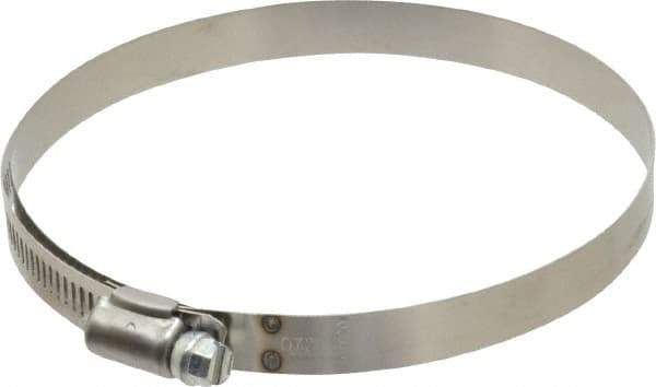 IDEAL TRIDON - SAE Size 72, 4-1/16 to 5" Diam, Stainless Steel Shielded Worm Drive Clamp - Material Grade 201, Series 613 - Best Tool & Supply