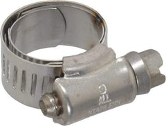 IDEAL TRIDON - SAE Size 6, 1/2 to 7/8" Diam, Stainless Steel Shielded Worm Drive Clamp - Material Grade 301, Series 615 - Best Tool & Supply