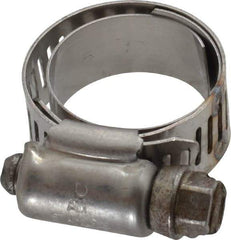 IDEAL TRIDON - SAE Size 10, 11/16 to 1-1/16" Diam, Stainless Steel Shielded Worm Drive Clamp - Material Grade 301, Series 615 - Best Tool & Supply