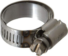 IDEAL TRIDON - SAE Size 12, 11/16 to 1-1/4" Diam, Stainless Steel Shielded Worm Drive Clamp - Material Grade 301, Series 615 - Best Tool & Supply