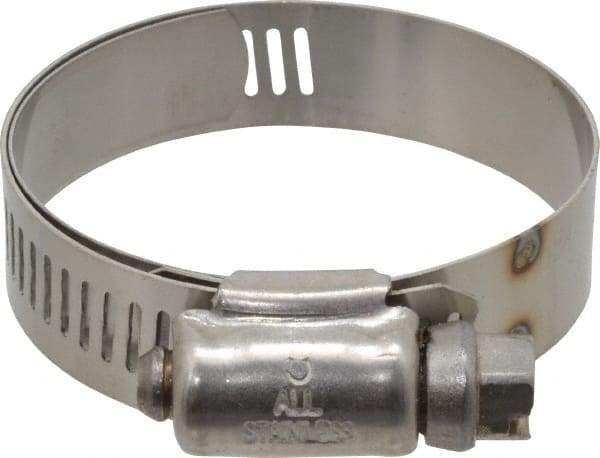 IDEAL TRIDON - SAE Size 24, 1-1/16 to 2" Diam, Stainless Steel Shielded Worm Drive Clamp - Material Grade 301, Series 615 - Best Tool & Supply