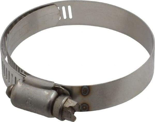 IDEAL TRIDON - SAE Size 32, 1-9/16 to 2-1/2" Diam, Stainless Steel Shielded Worm Drive Clamp - Material Grade 301, Series 615 - Best Tool & Supply