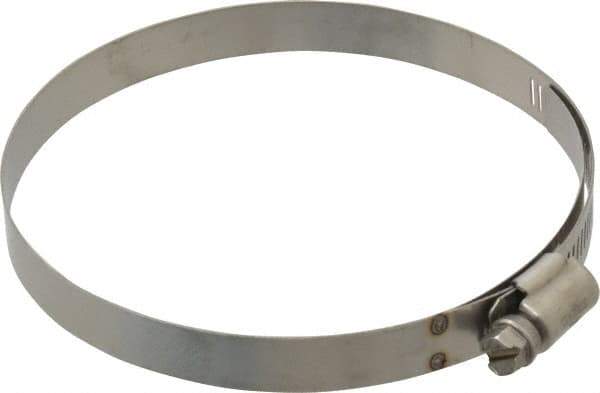 IDEAL TRIDON - SAE Size 64, 3-9/16 to 4-1/2" Diam, Stainless Steel Shielded Worm Drive Clamp - Material Grade 301, Series 615 - Best Tool & Supply