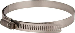 IDEAL TRIDON - SAE Size 72, 4-1/16 to 5" Diam, Stainless Steel Shielded Worm Drive Clamp - Material Grade 301, Series 615 - Best Tool & Supply