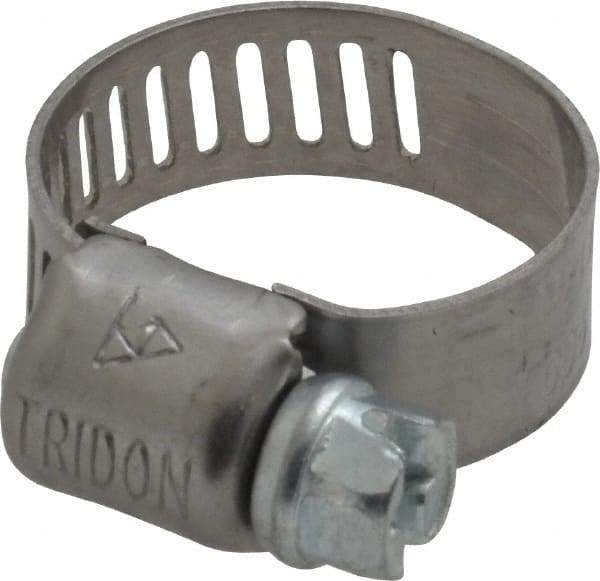 IDEAL TRIDON - SAE Size 5, 5/16 to 11/16" Diam, Stainless Steel Miniature Worm Drive Clamp - 5/16" Wide, Material Grade 301, Series 325 - Best Tool & Supply