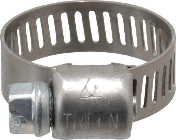 IDEAL TRIDON - SAE Size 6, 5/16 to 7/8" Diam, Stainless Steel Miniature Worm Drive Clamp - 5/16" Wide, Material Grade 301, Series 325 - Best Tool & Supply