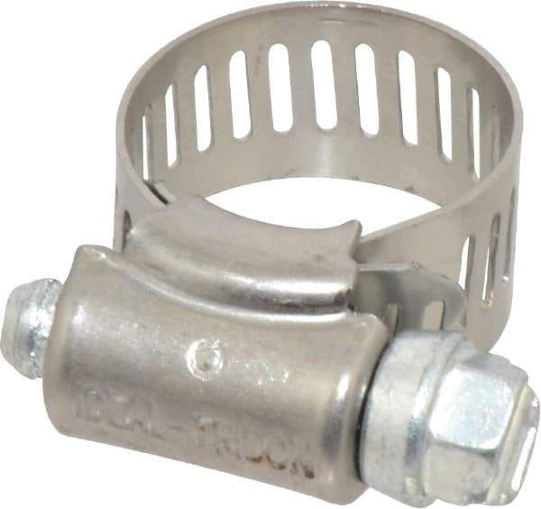 IDEAL TRIDON - SAE Size 6, 3/8 to 7/8" Diam, Carbon Steel Worm Drive Clamp - 1/2" Wide, Series 600 - Best Tool & Supply