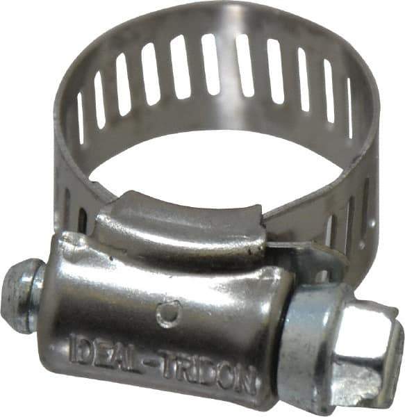 IDEAL TRIDON - SAE Size 8, 7/16 to 1" Diam, Carbon Steel Worm Drive Clamp - 1/2" Wide, Series 600 - Best Tool & Supply