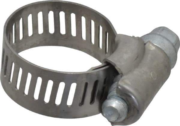 IDEAL TRIDON - SAE Size 8, 7/16 to 1" Diam, Stainless Steel Worm Drive Clamp - 1/2" Wide, Material Grade 201, Series 611 - Best Tool & Supply