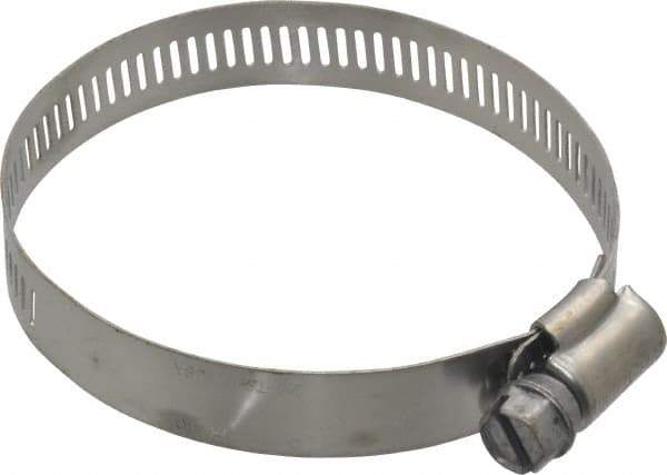 IDEAL TRIDON - SAE Size 40, 2-1/16 to 3" Diam, Stainless Steel Worm Drive Clamp - 1/2" Wide, Material Grade 201, Series 611 - Best Tool & Supply