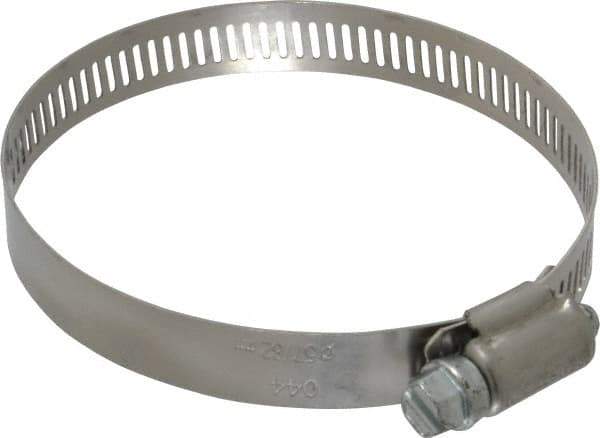 IDEAL TRIDON - SAE Size 44, 2-5/16 to 3-1/4" Diam, Stainless Steel Worm Drive Clamp - 1/2" Wide, Material Grade 201, Series 611 - Best Tool & Supply