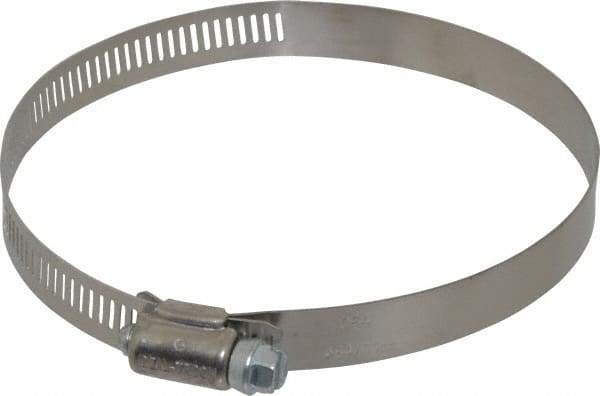 IDEAL TRIDON - SAE Size 64, 2-1/2 to 4-1/2" Diam, Stainless Steel Worm Drive Clamp - 1/2" Wide, Material Grade 201, Series 611 - Best Tool & Supply