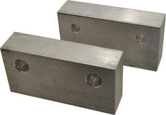 Gibraltar - 6" Wide x 3" High x 1-1/2" Thick, Flat/No Step Vise Jaw - Soft, Aluminum, Fixed Jaw, Compatible with 6" Vises - Best Tool & Supply