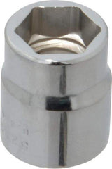 Proto - 7/16", 3/8" Drive, Standard Hand Socket - 6 Points, 7/8" OAL, Chrome Finish - Best Tool & Supply