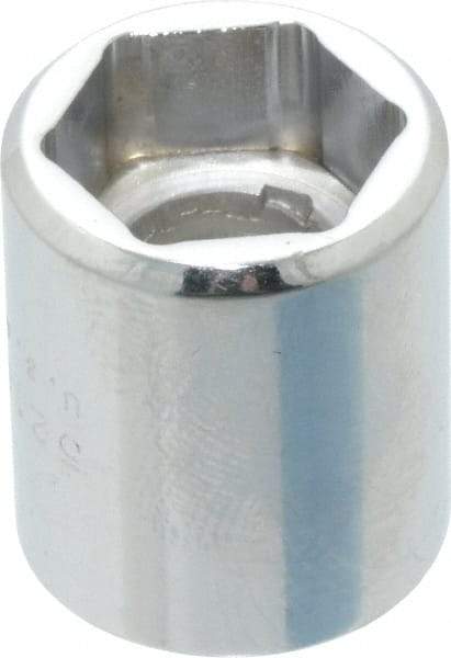 Proto - 1/2", 3/8" Drive, Standard Hand Socket - 6 Points, 7/8" OAL, Chrome Finish - Best Tool & Supply