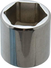 Proto - 11/16", 3/8" Drive, Standard Hand Socket - 6 Points, 15/16" OAL, Chrome Finish - Best Tool & Supply