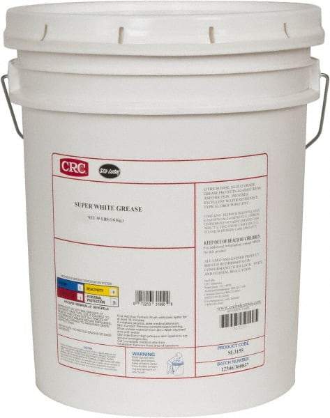 CRC - 35 Lb Pail Lithium General Purpose Grease - White, 300°F Max Temp, NLGIG 1-1/2, - Best Tool & Supply