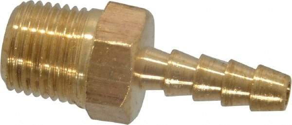 Cerro - 1/8 NPTF Thread Hose Barb x Male NPT Connector - 1/8" ID Hose, Brass - Best Tool & Supply