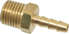 Cerro - 1/4 NPTF Thread Hose Barb x Male NPT Connector - 3/16" ID Hose, Brass - Best Tool & Supply